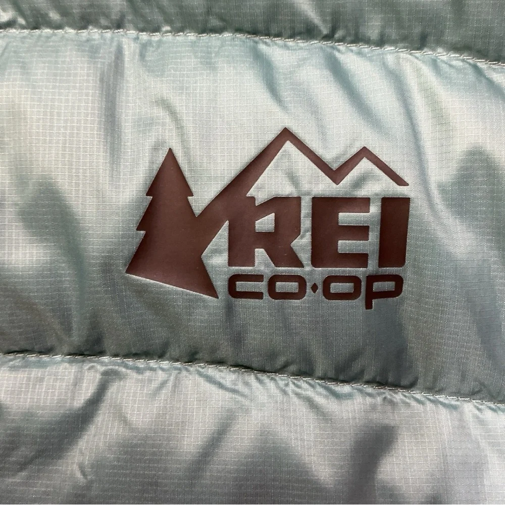 REI 650 Down Quilted puffer Vest Womens Large Tundra teal outdoor hiking trail - Picture 10 of 11